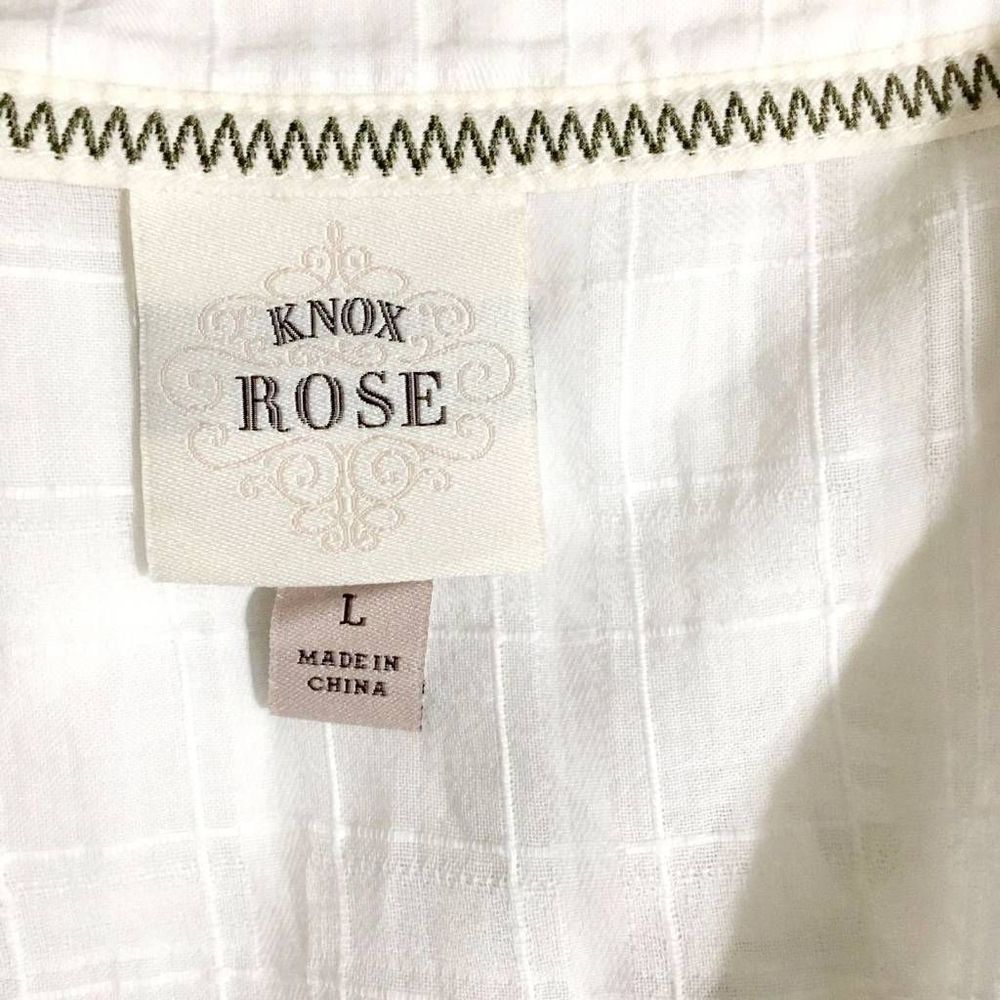 Knox Rose White Summer Flowy Dress Size L - Picture 9 of 11